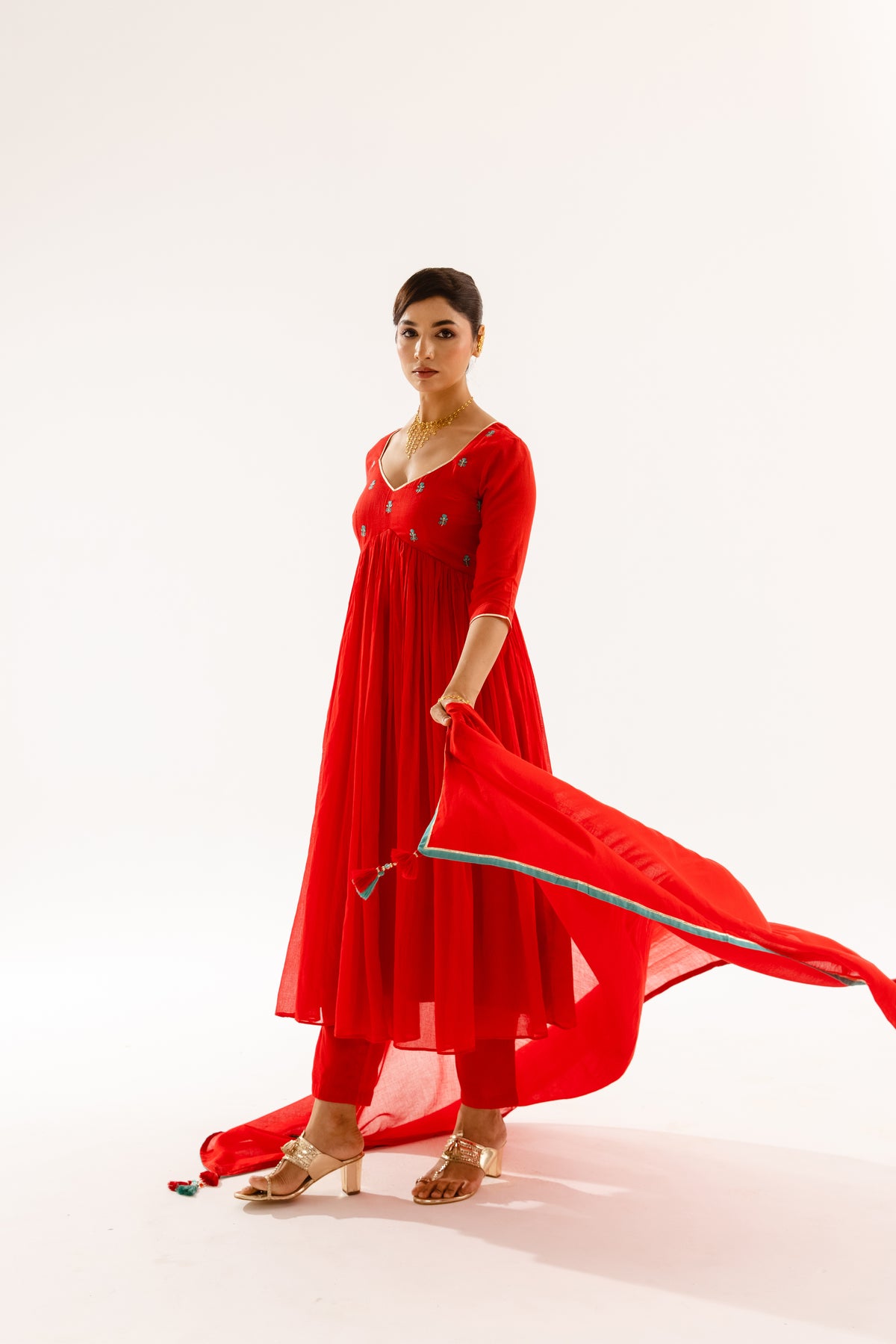 THE LUMINA- Red Sleeved