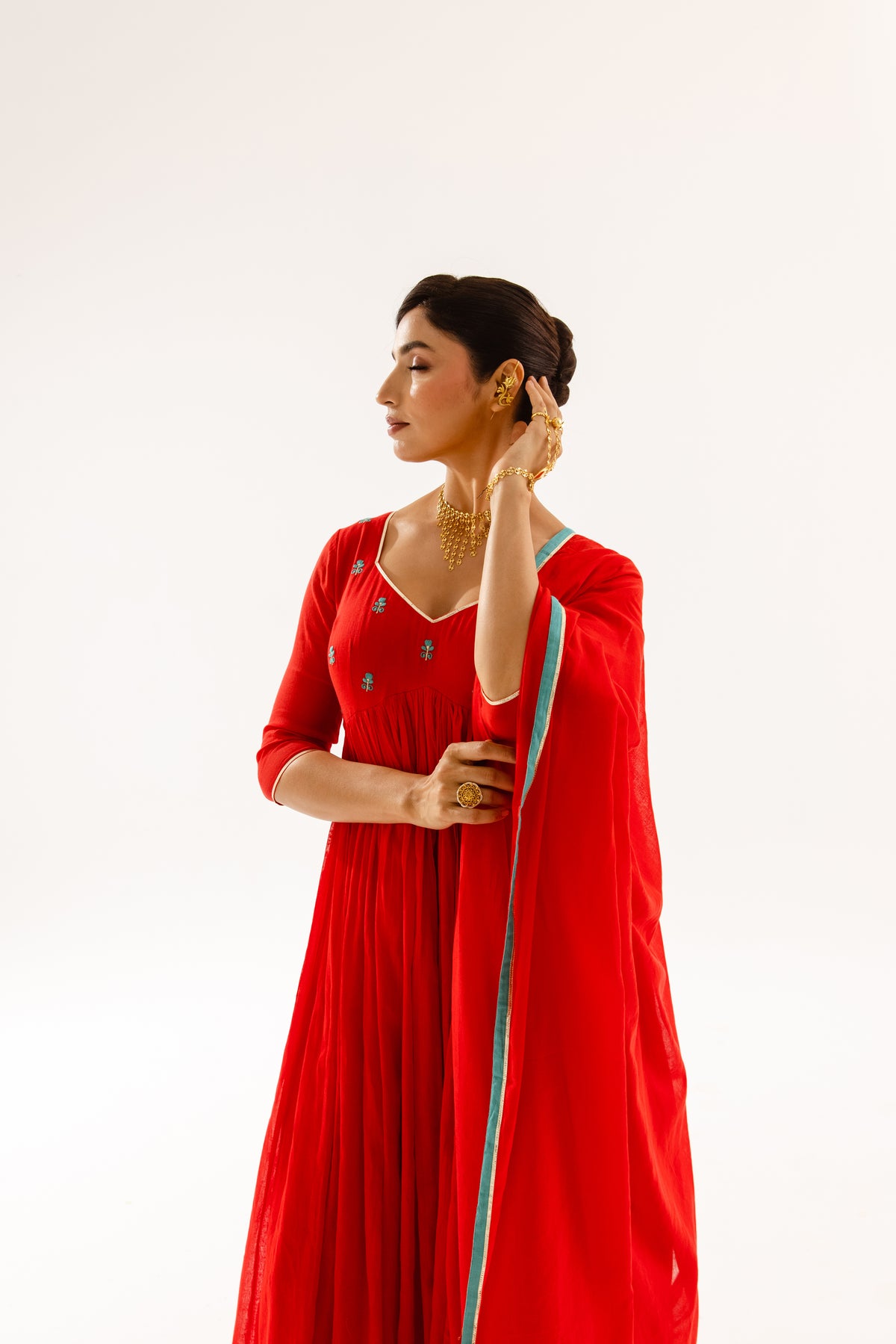 THE LUMINA- Red Sleeved
