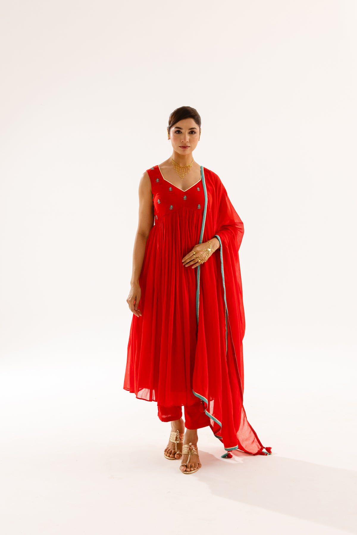 THE LUMINA- Red Sleeveless