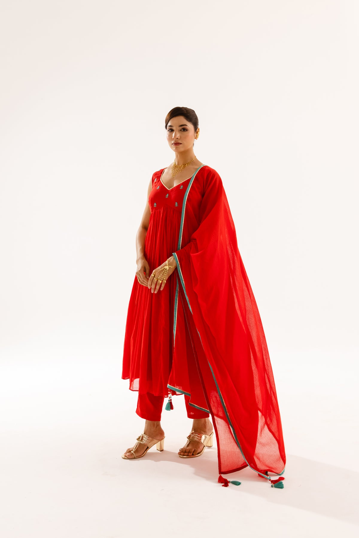 THE LUMINA- Red Sleeveless