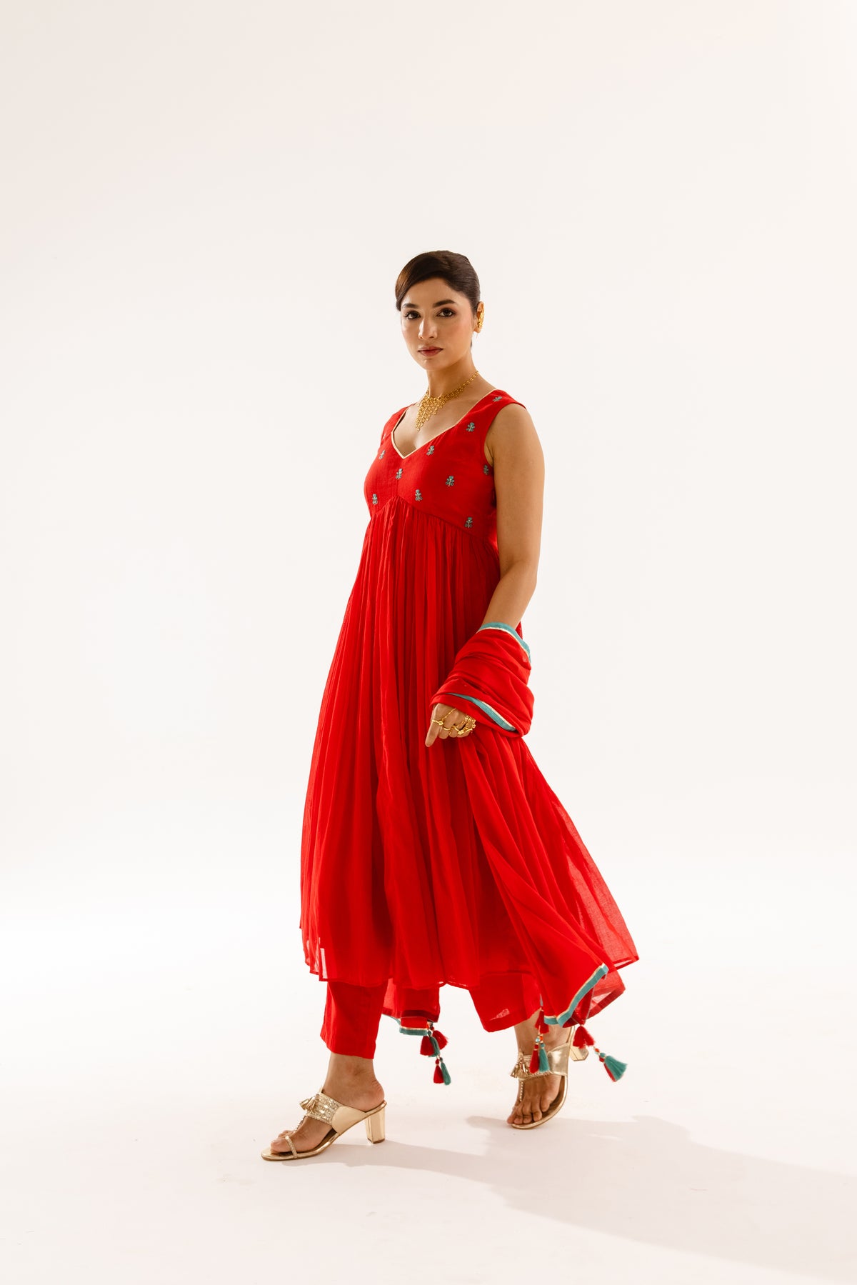 THE LUMINA- Red Sleeveless