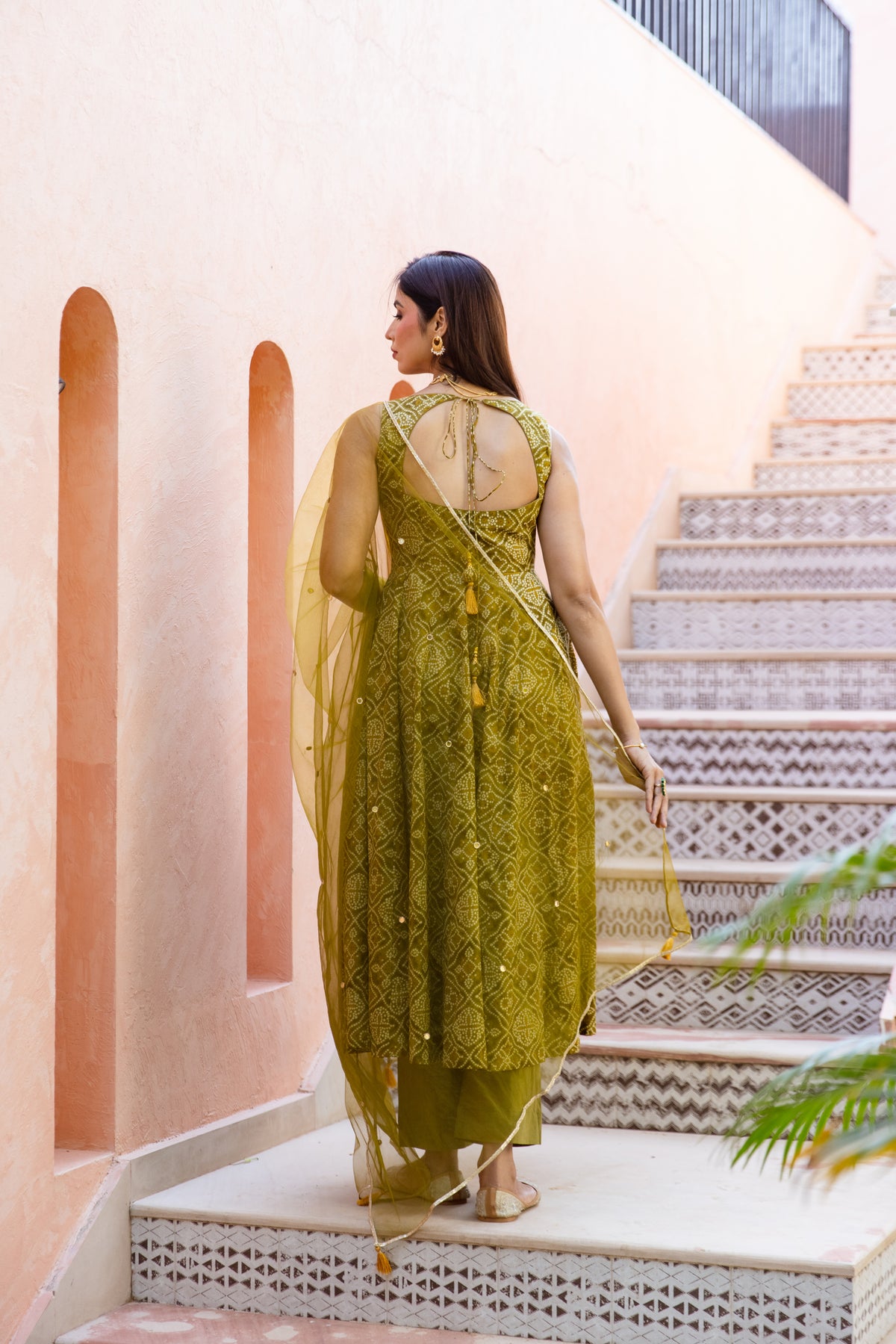 Kairi Sleeveless - Anarkali Suit (Green)
