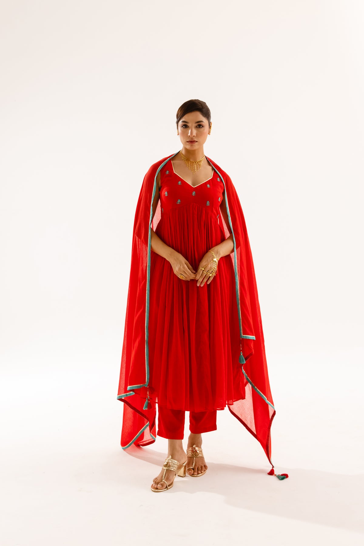 THE LUMINA- Red Sleeveless