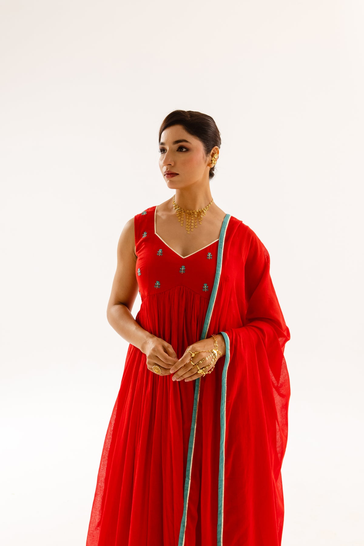 THE LUMINA- Red Sleeveless
