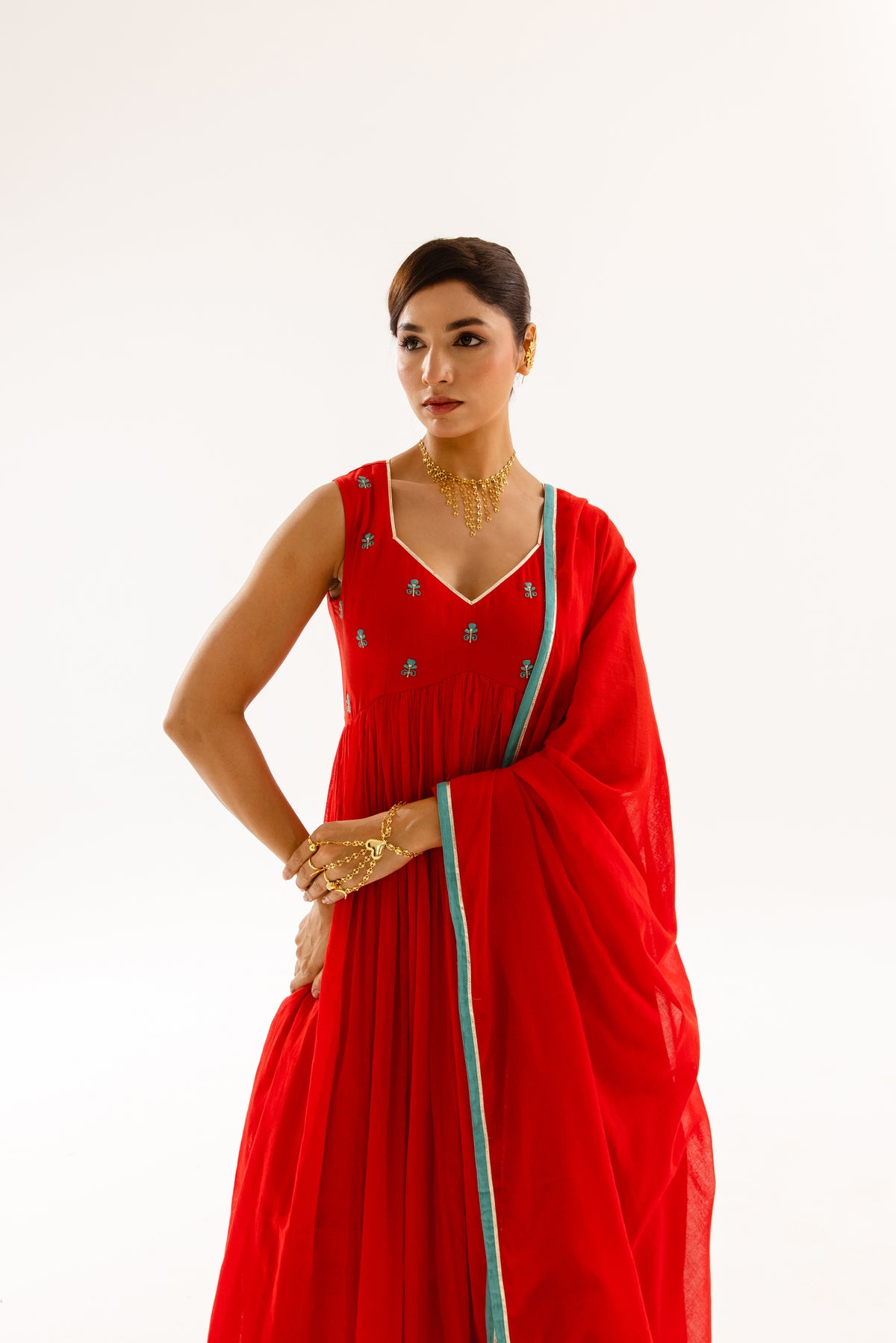 THE LUMINA- Red Sleeveless