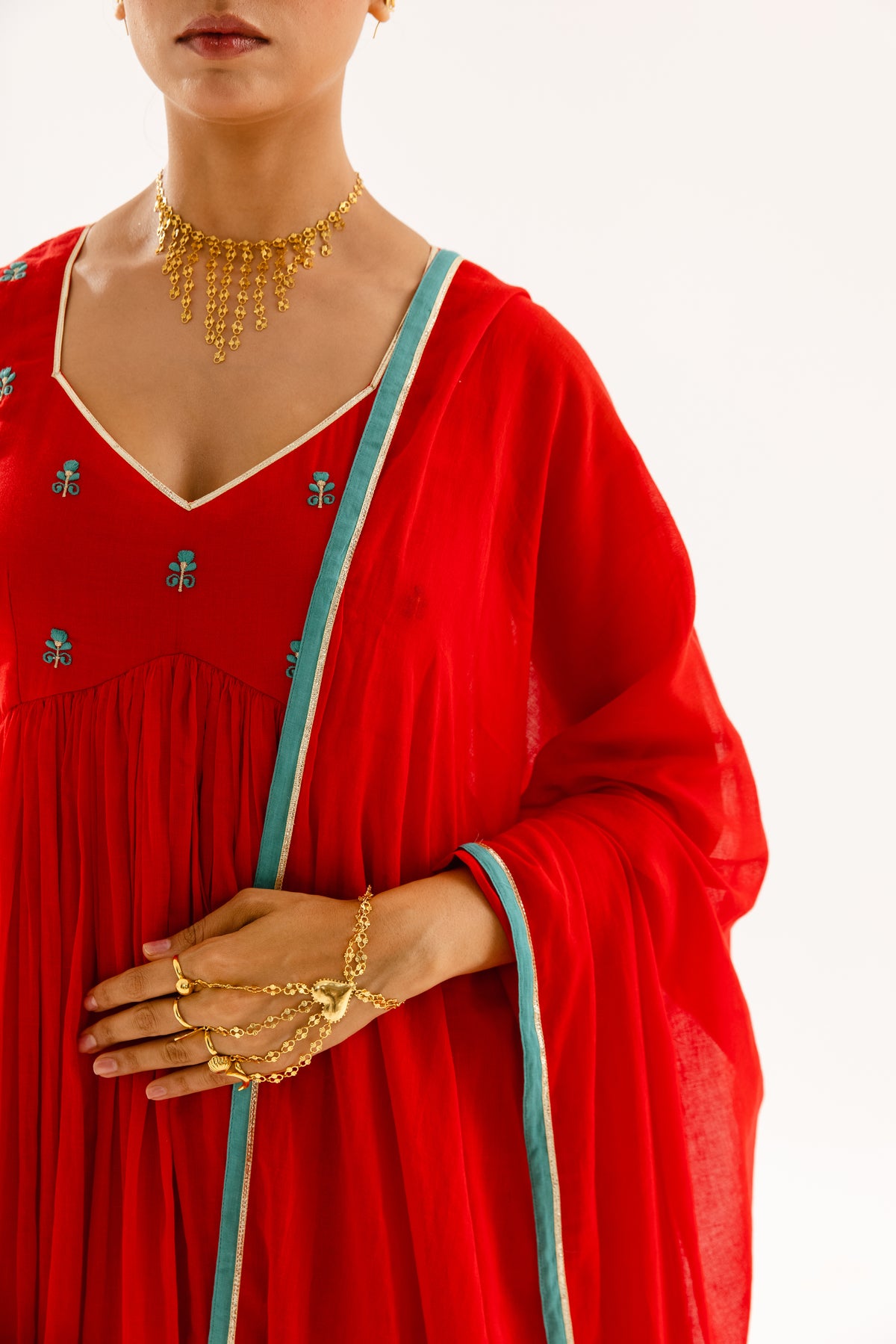 THE LUMINA- Red Sleeveless