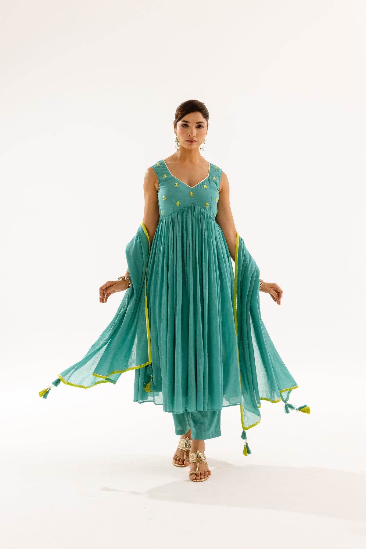 THE LUMINA- Turquoise Sleeveless