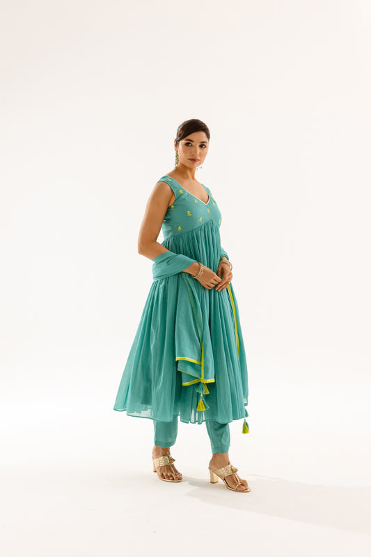 THE LUMINA- Turquoise Sleeveless