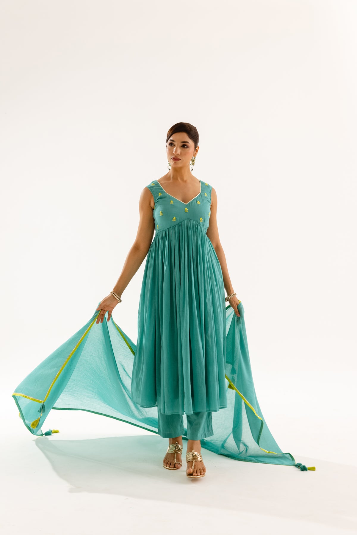 THE LUMINA- Turquoise Sleeveless