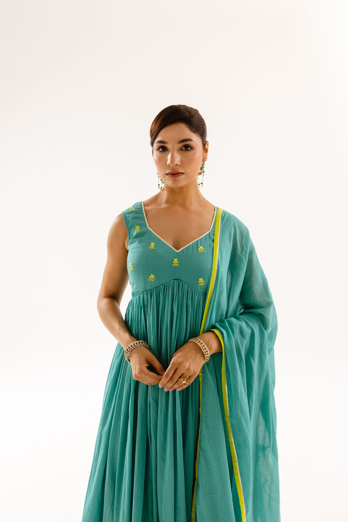 THE LUMINA- Turquoise Sleeveless