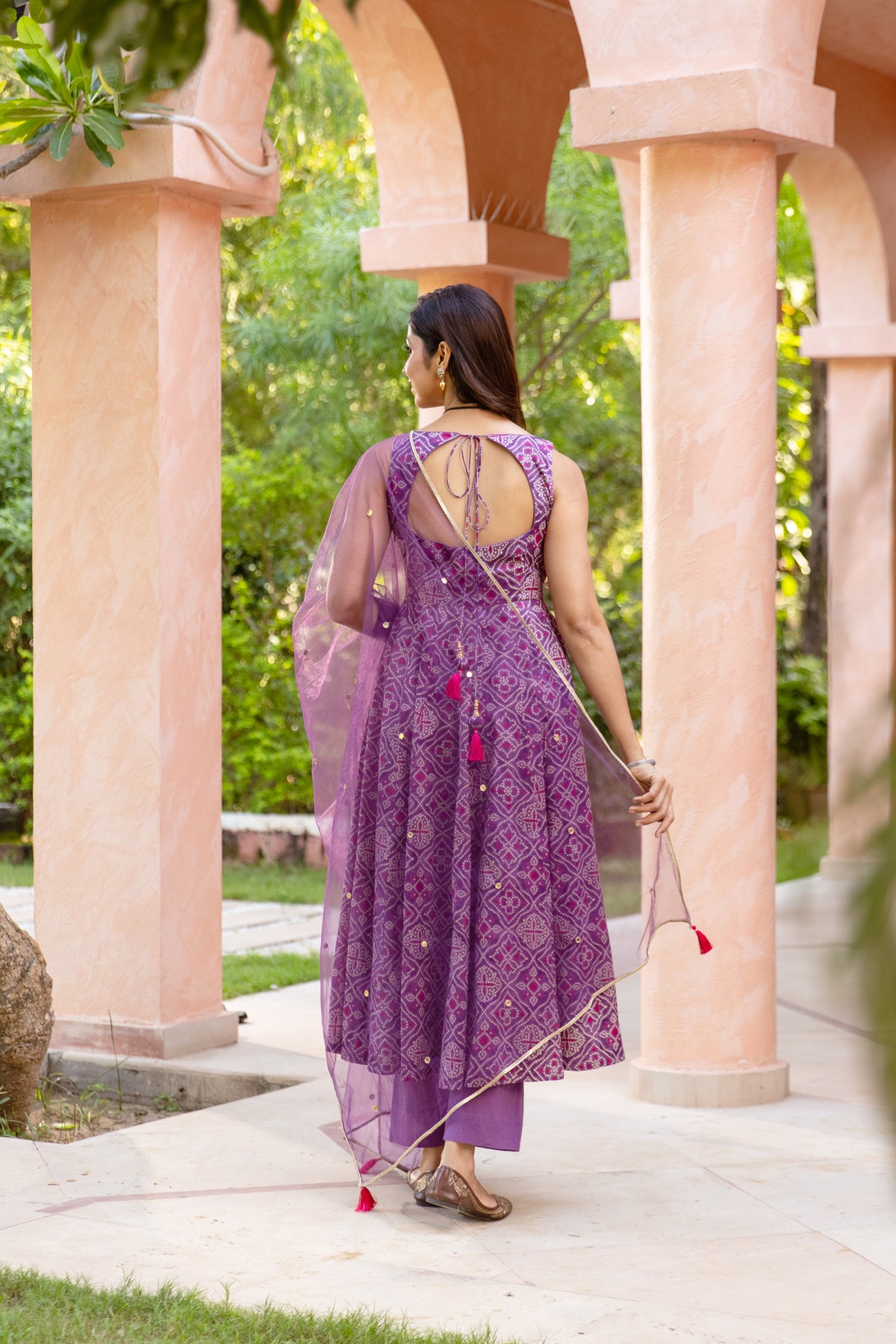Jamun Sleeveless - Anarkali Suit (Purple)