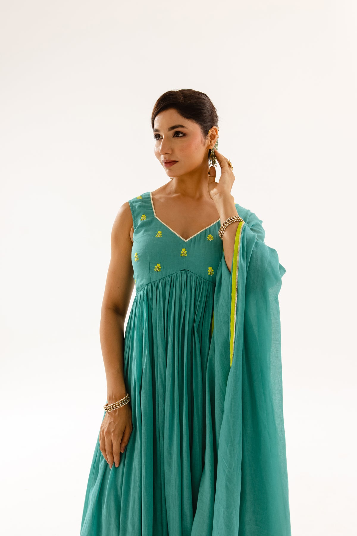 THE LUMINA- Turquoise Sleeveless