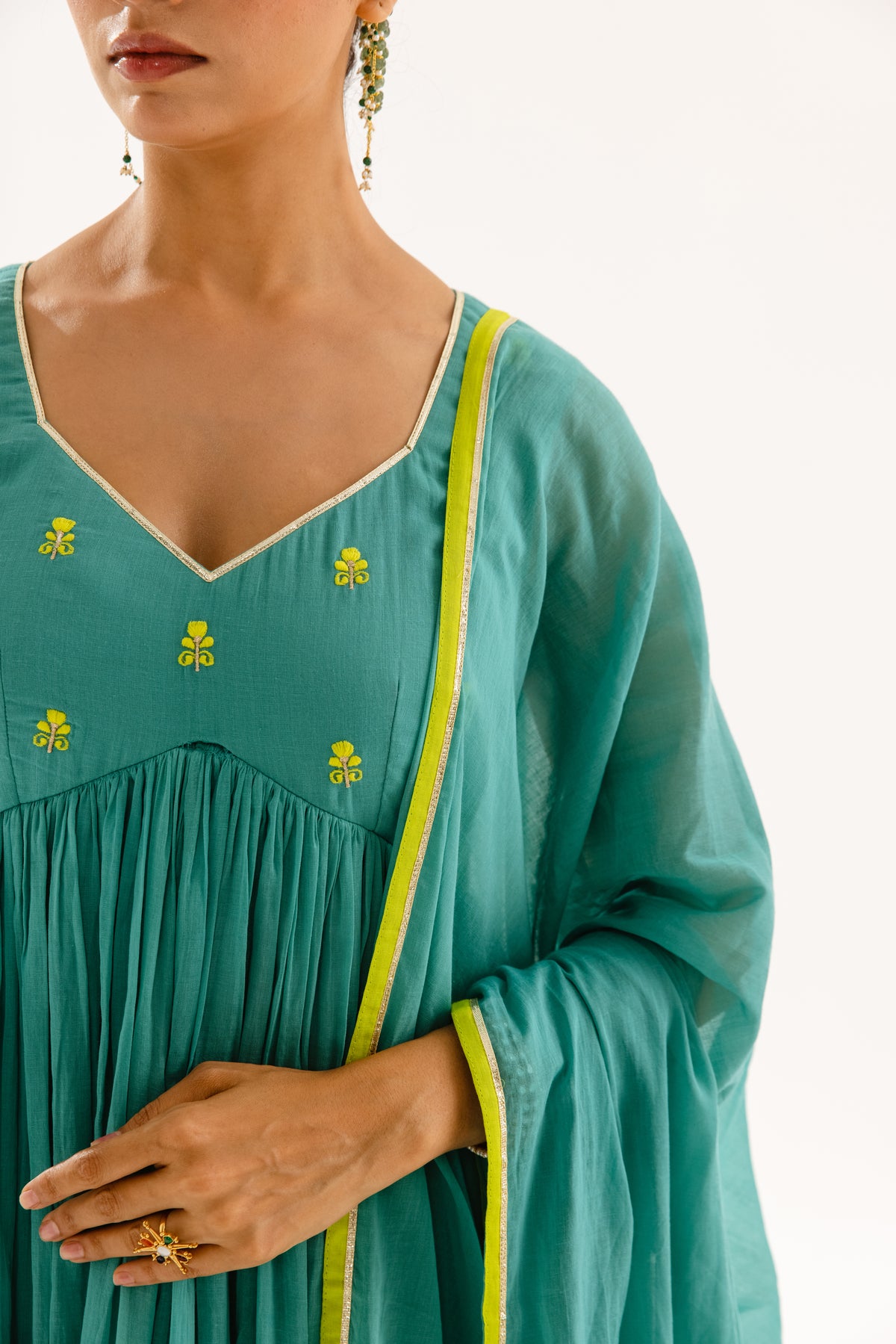 THE LUMINA- Turquoise Sleeveless