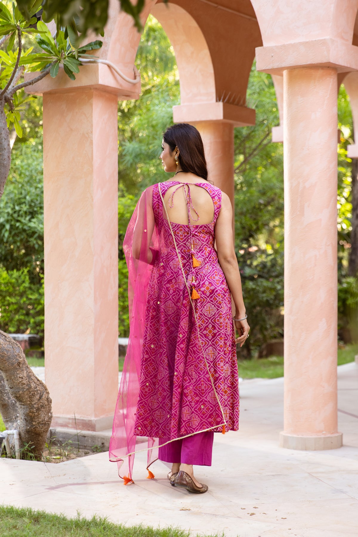 Gul Sleeveless - Anarkali Suit (Pink)