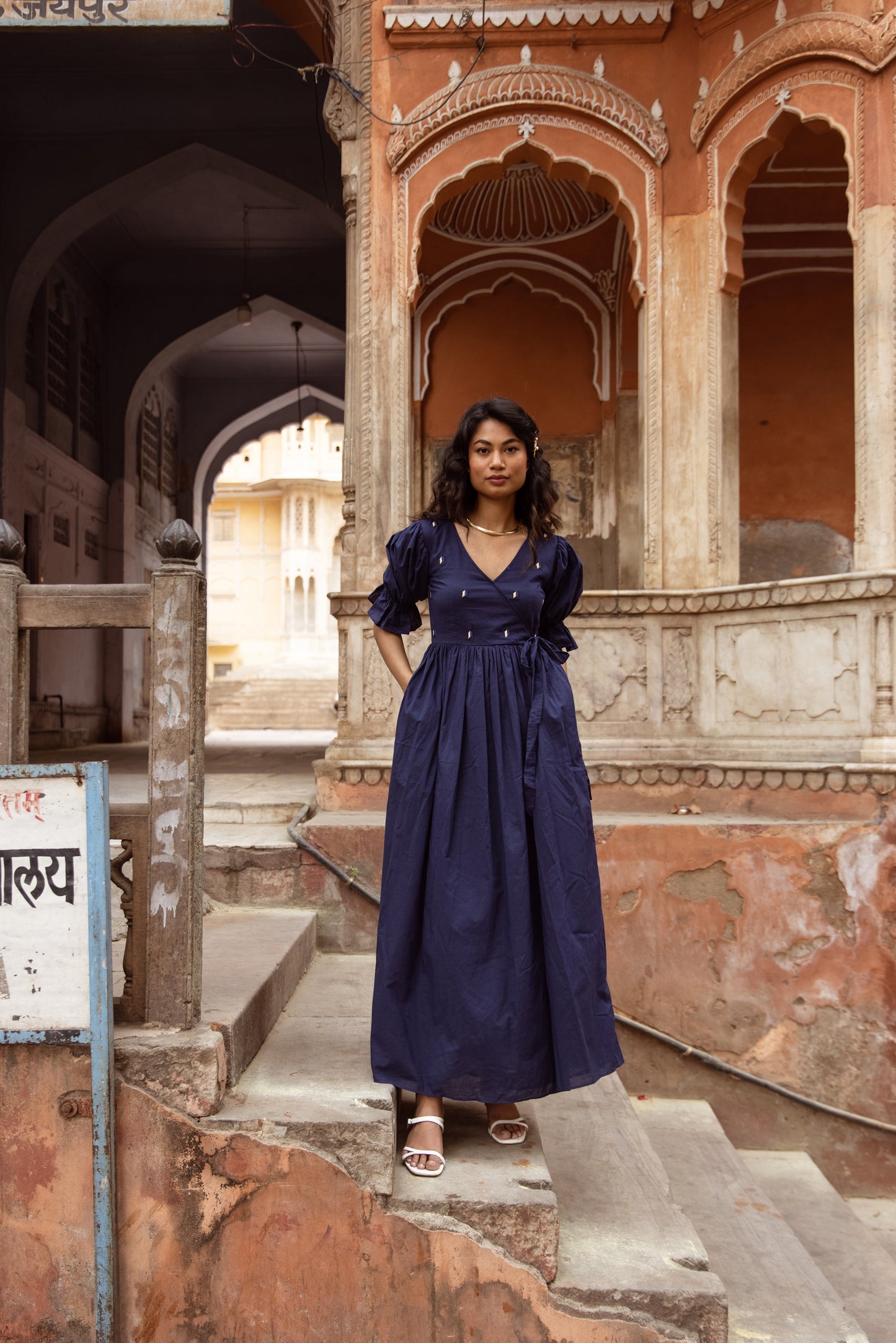 Pop ‘n’ Wrap Dress - Blue