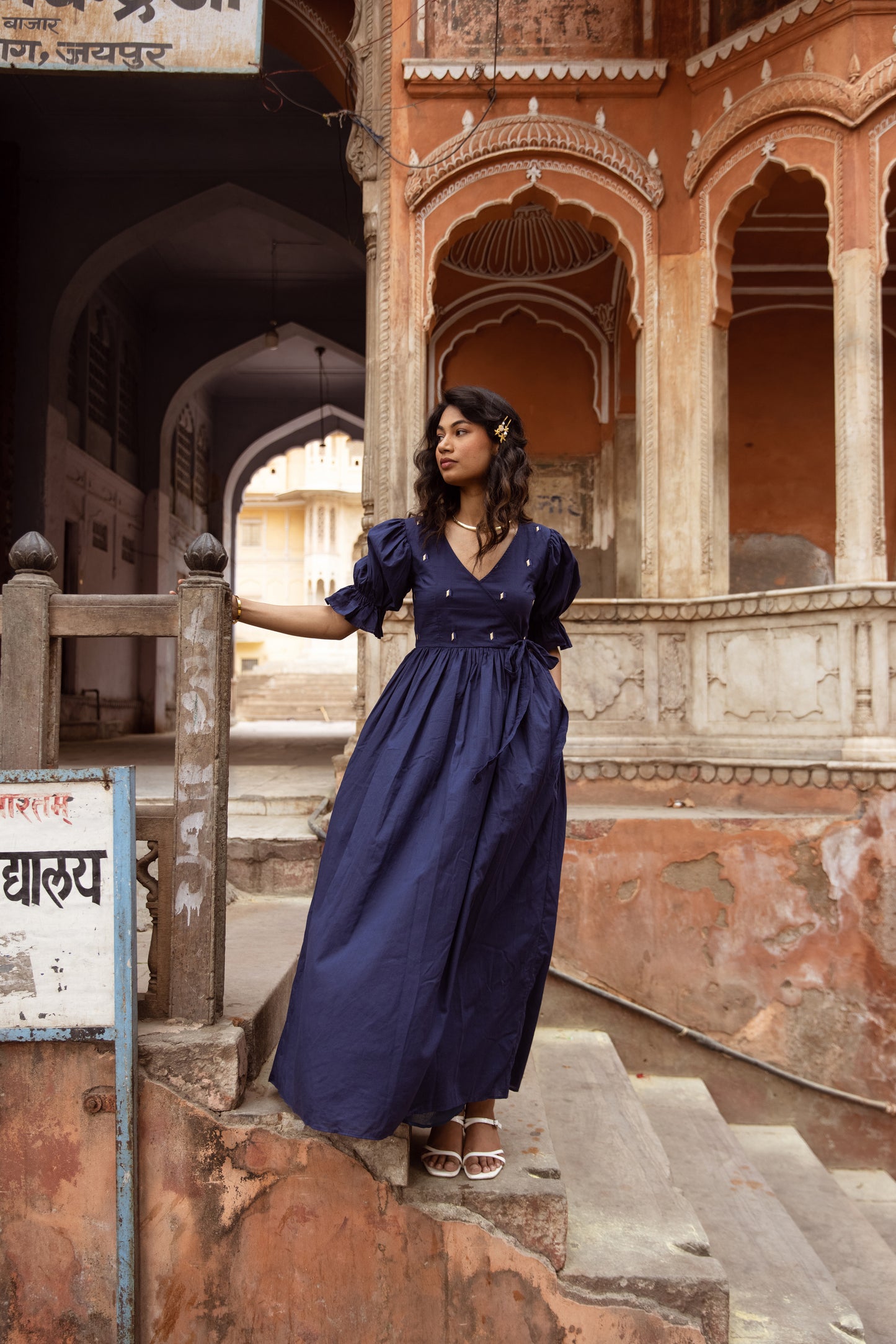 Pop ‘n’ Wrap Dress - Blue