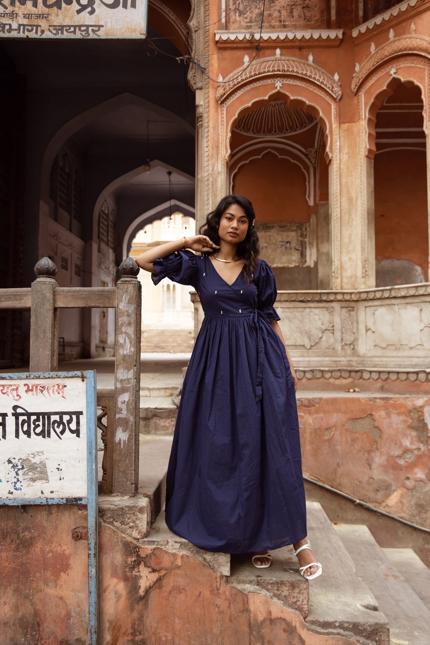 Pop ‘n’ Wrap Dress - Blue