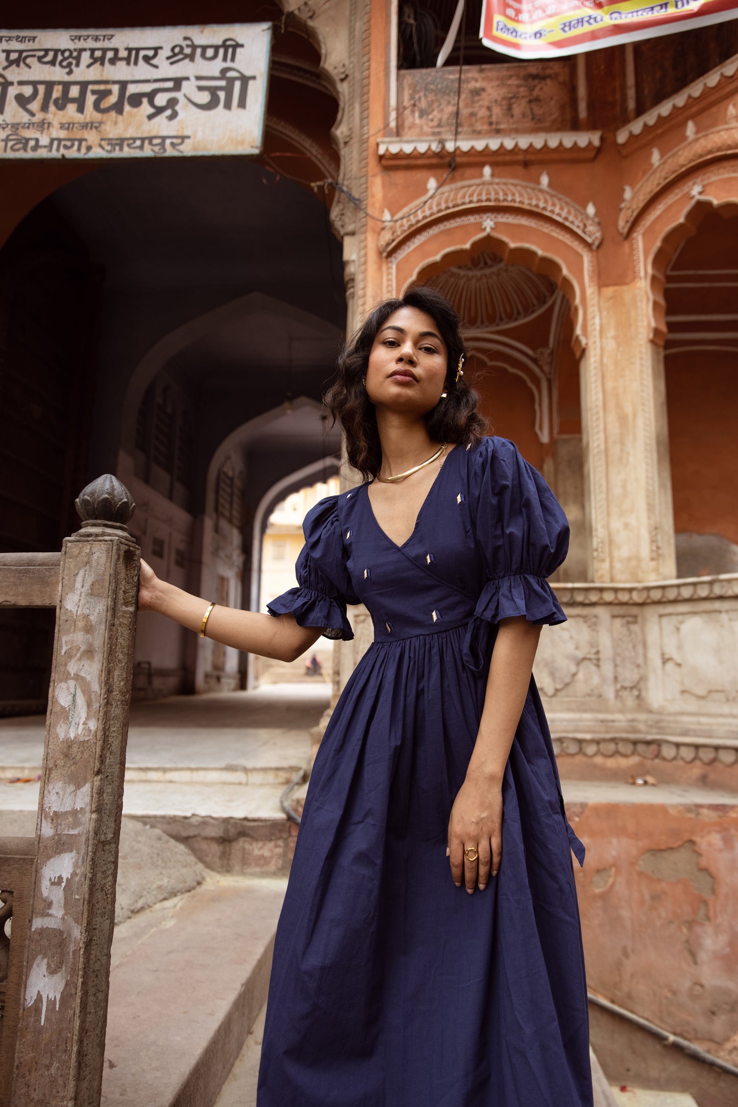 Pop ‘n’ Wrap Dress - Blue