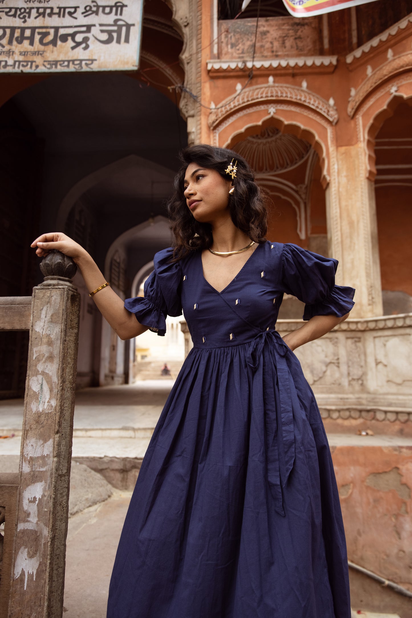 Pop ‘n’ Wrap Dress - Blue