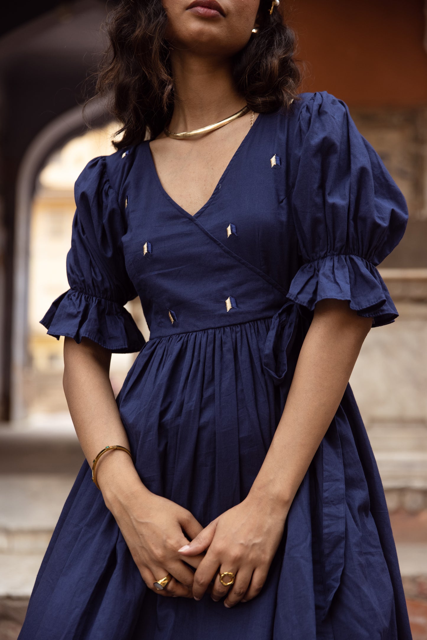 Pop ‘n’ Wrap Dress - Blue