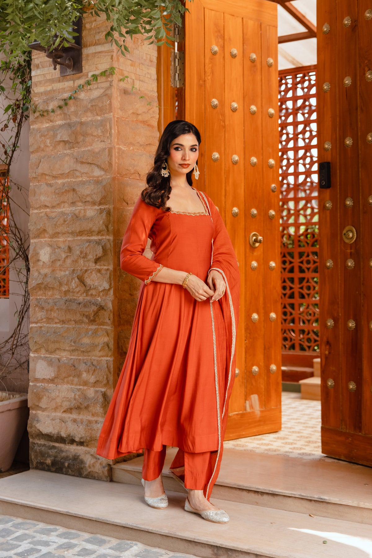 Sienna Sleeved - Burnt Orange
