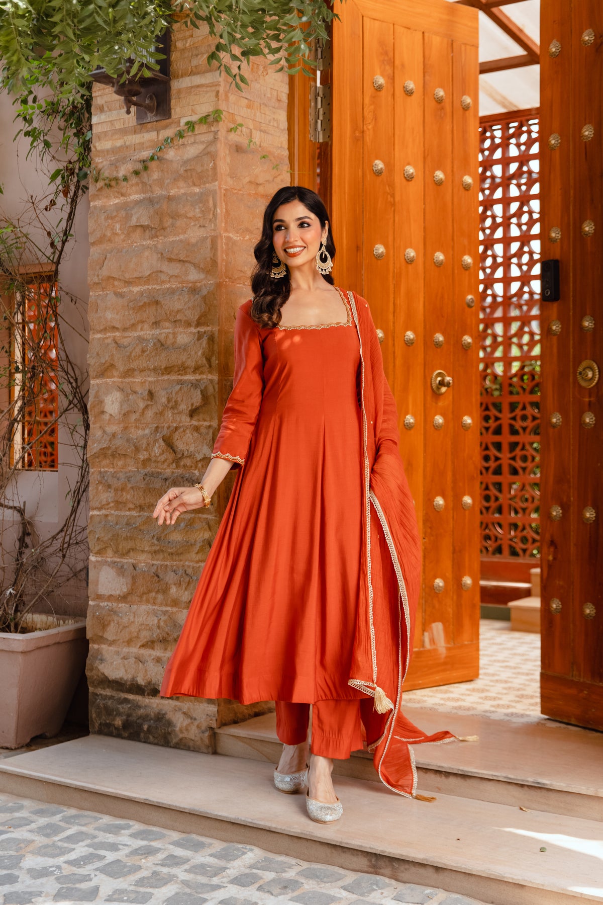 Sienna Sleeved - Burnt Orange