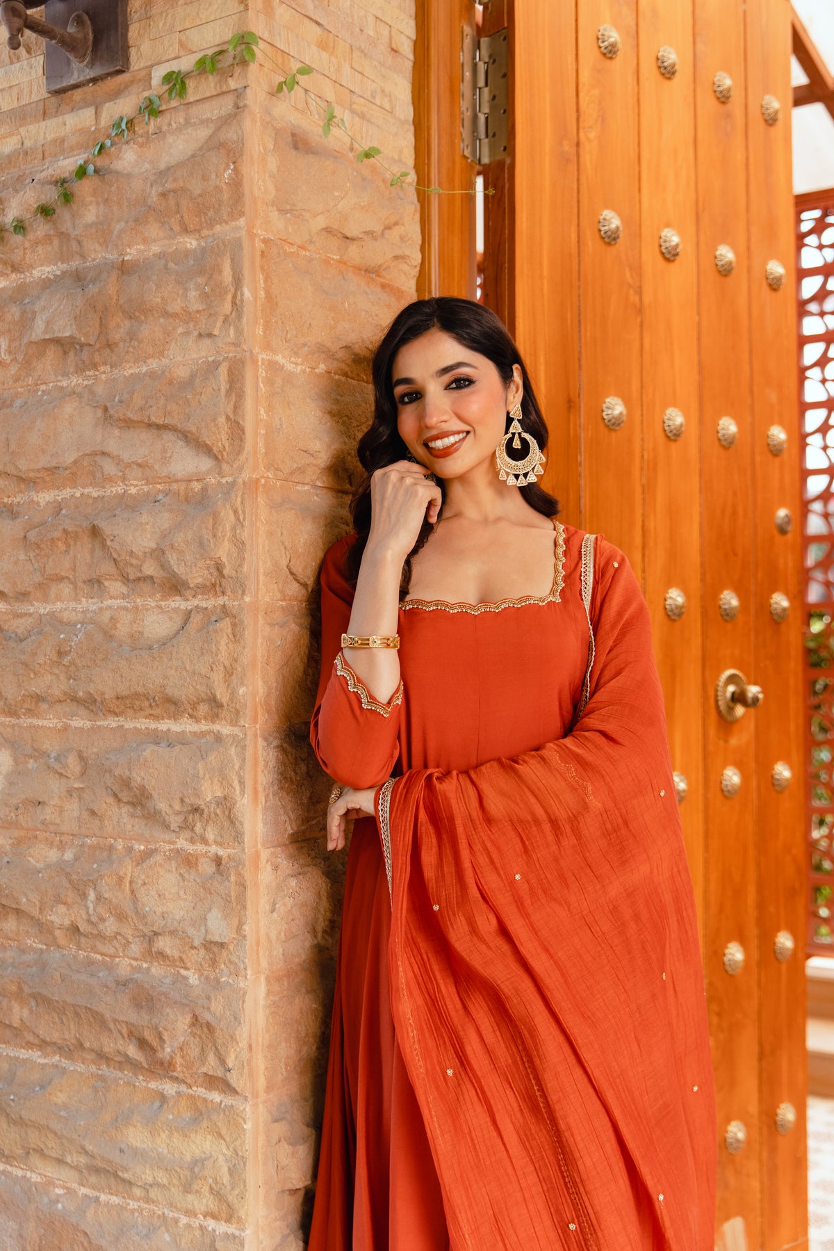 Sienna Sleeved - Burnt Orange
