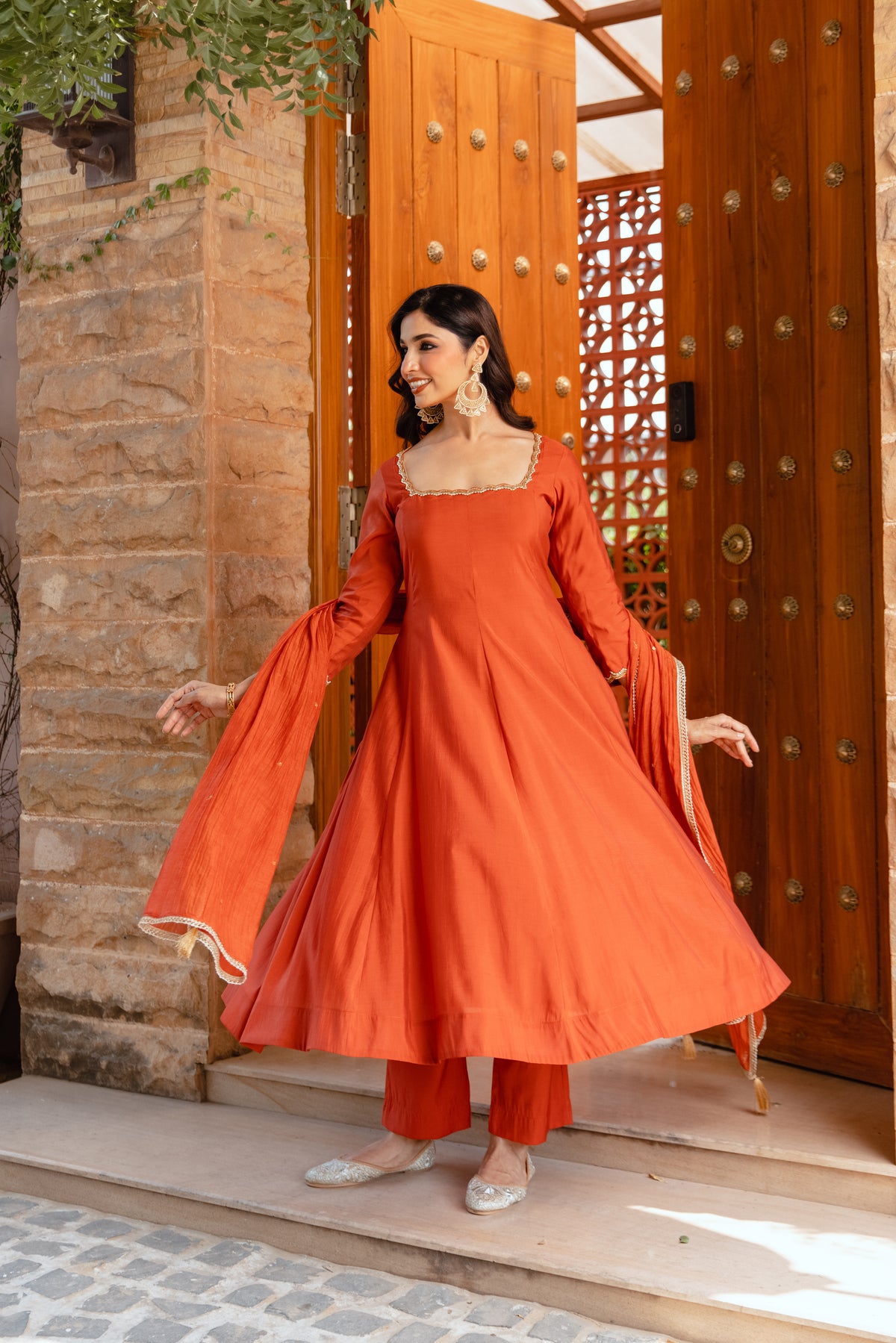 Sienna Sleeved - Burnt Orange
