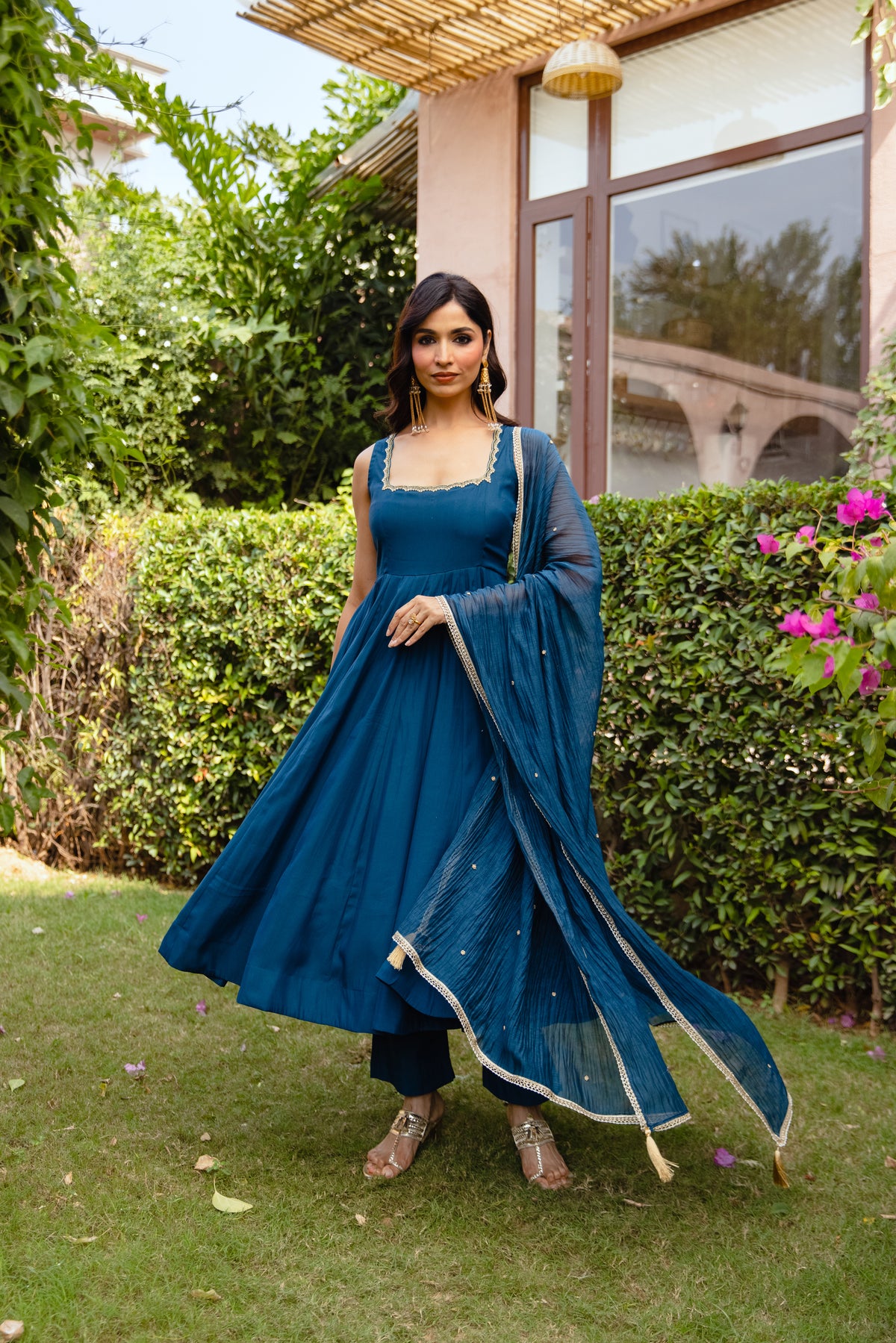 Peacock Sleeveless - Teal Blue