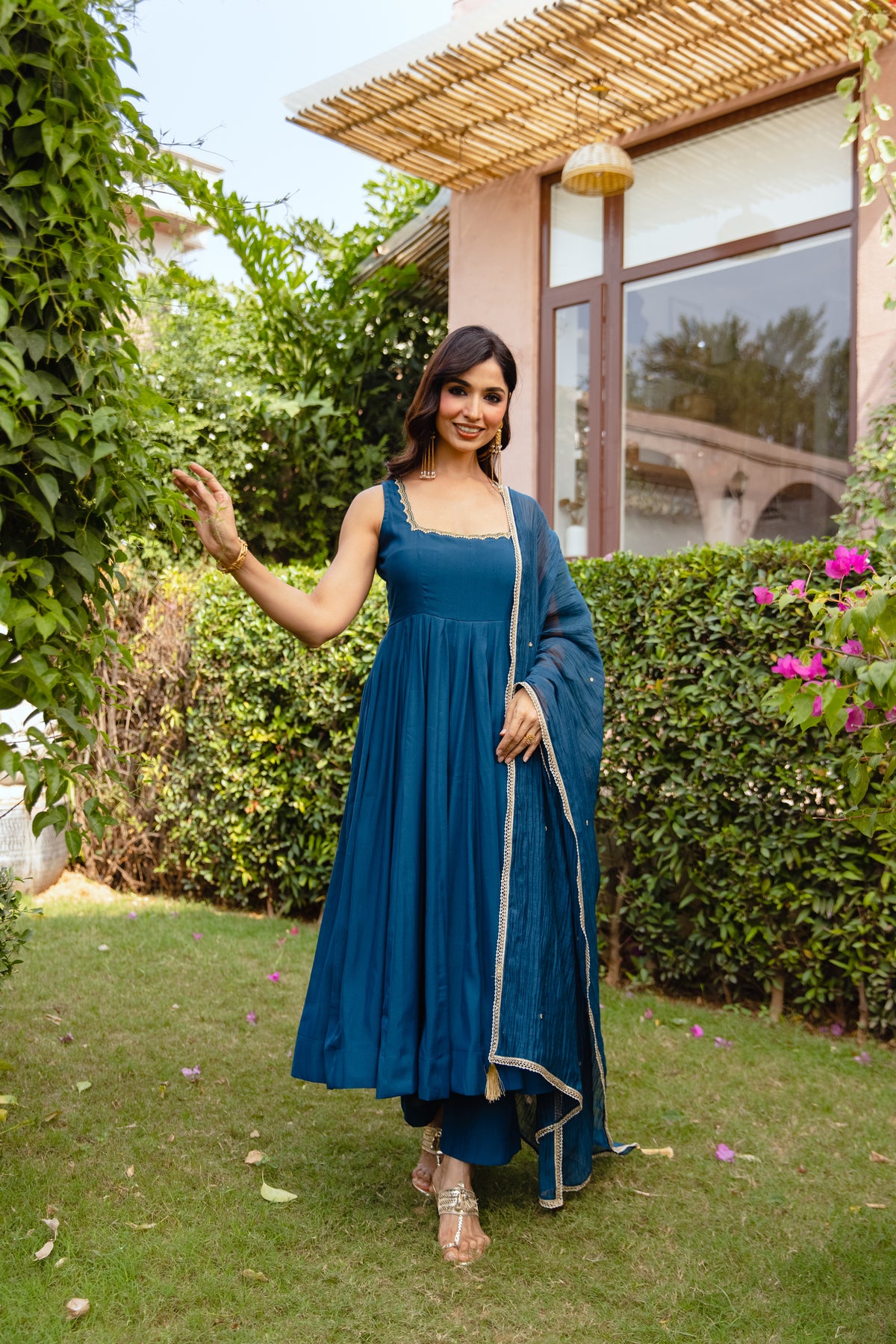 Peacock Sleeveless - Teal Blue