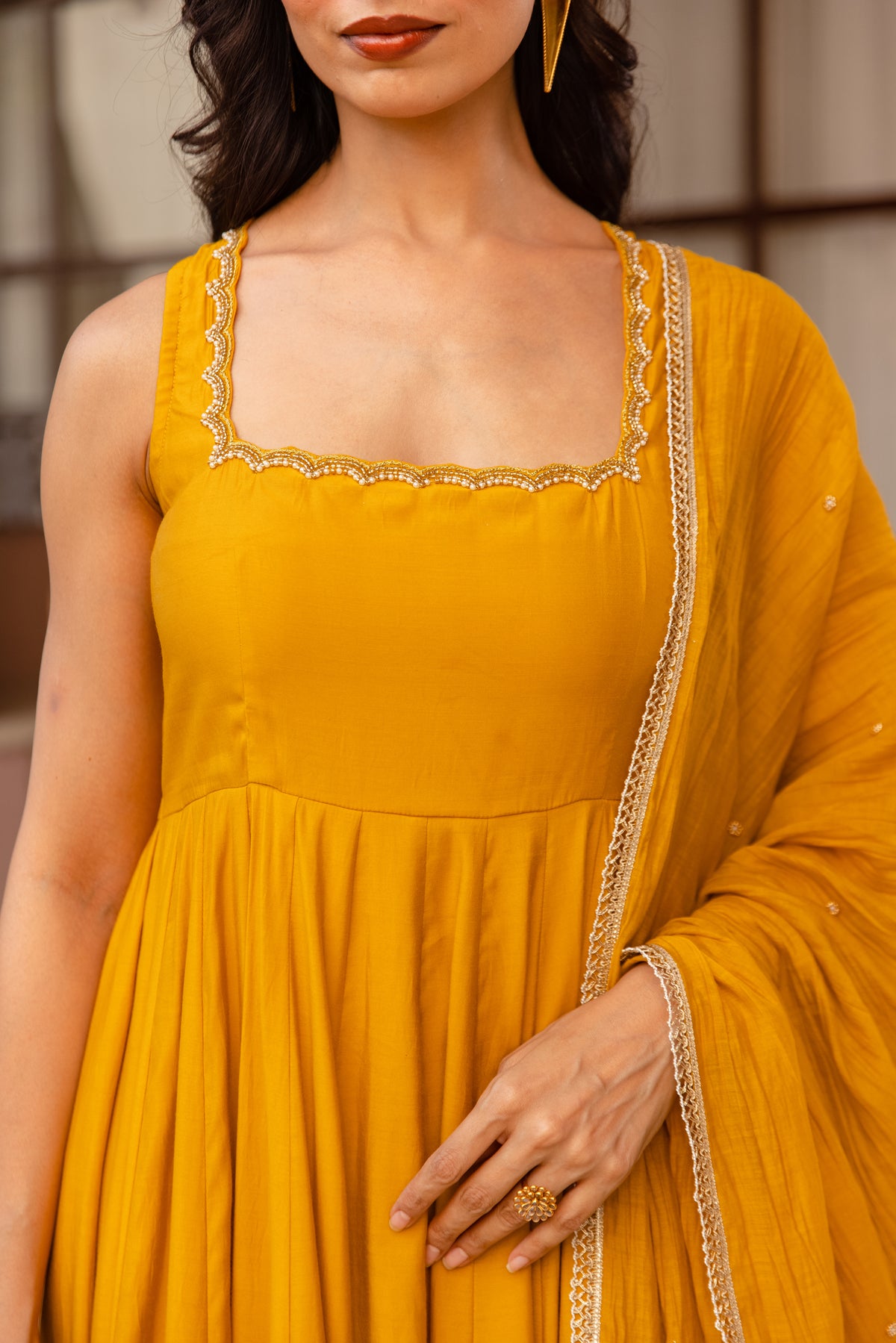Tuscany Sleeveless - Mustard Yellow