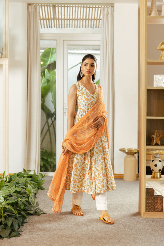Ivory Peach Sleeveless- Jaal