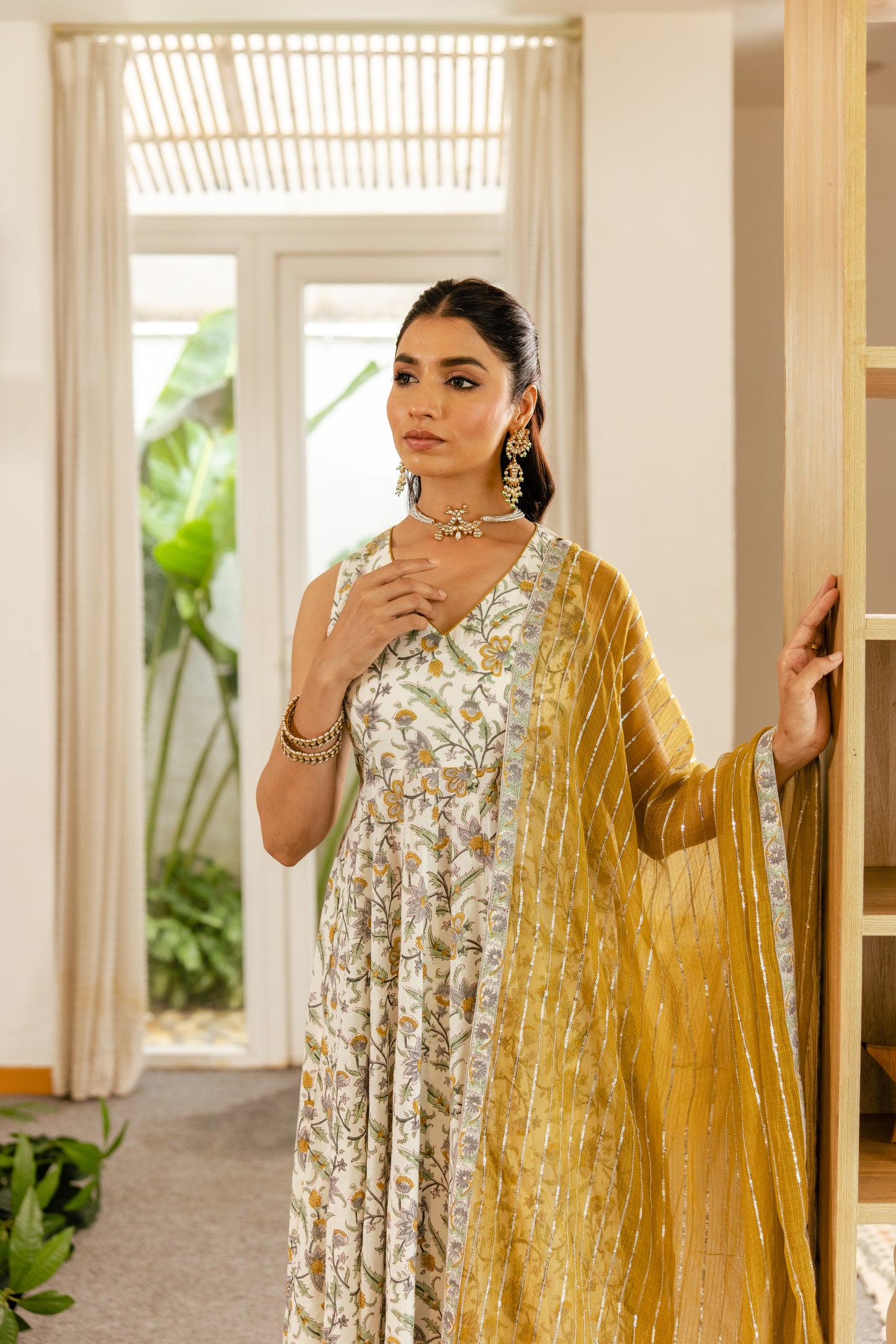 Ivory Saffron Sleeveless- Jaal