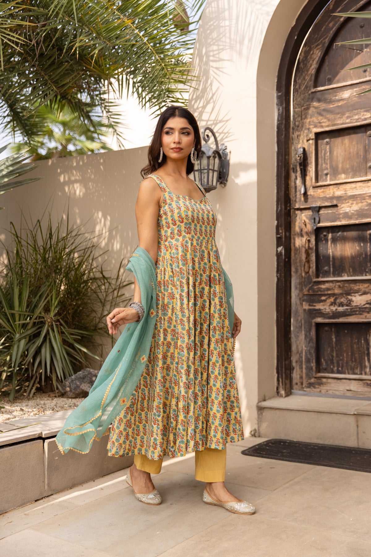 Pastel Yellow & Teal (Sleeveless)