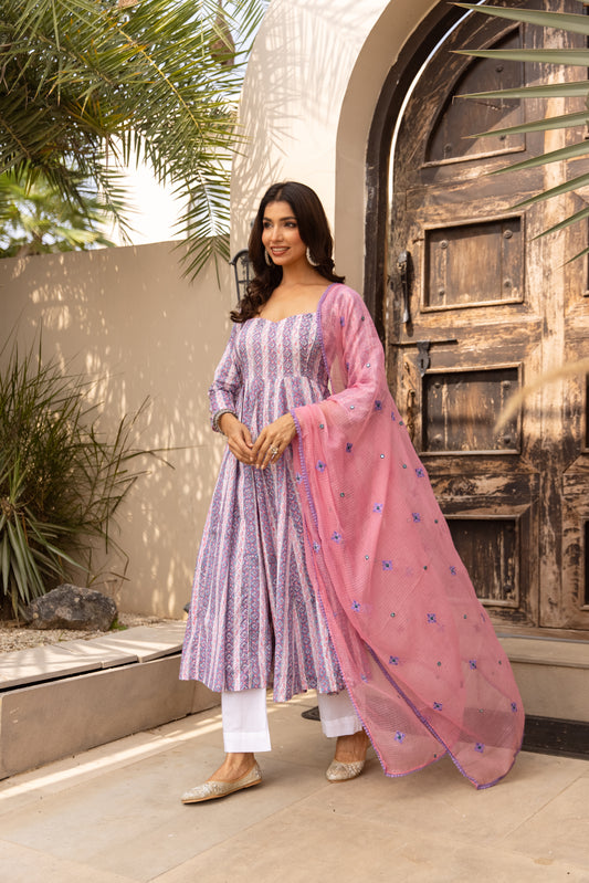 Lined Purple & Pink (Sleeved)