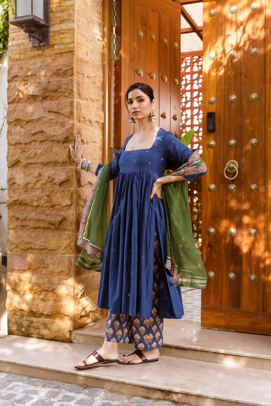 Blue Blossom Nyra Cut Suit