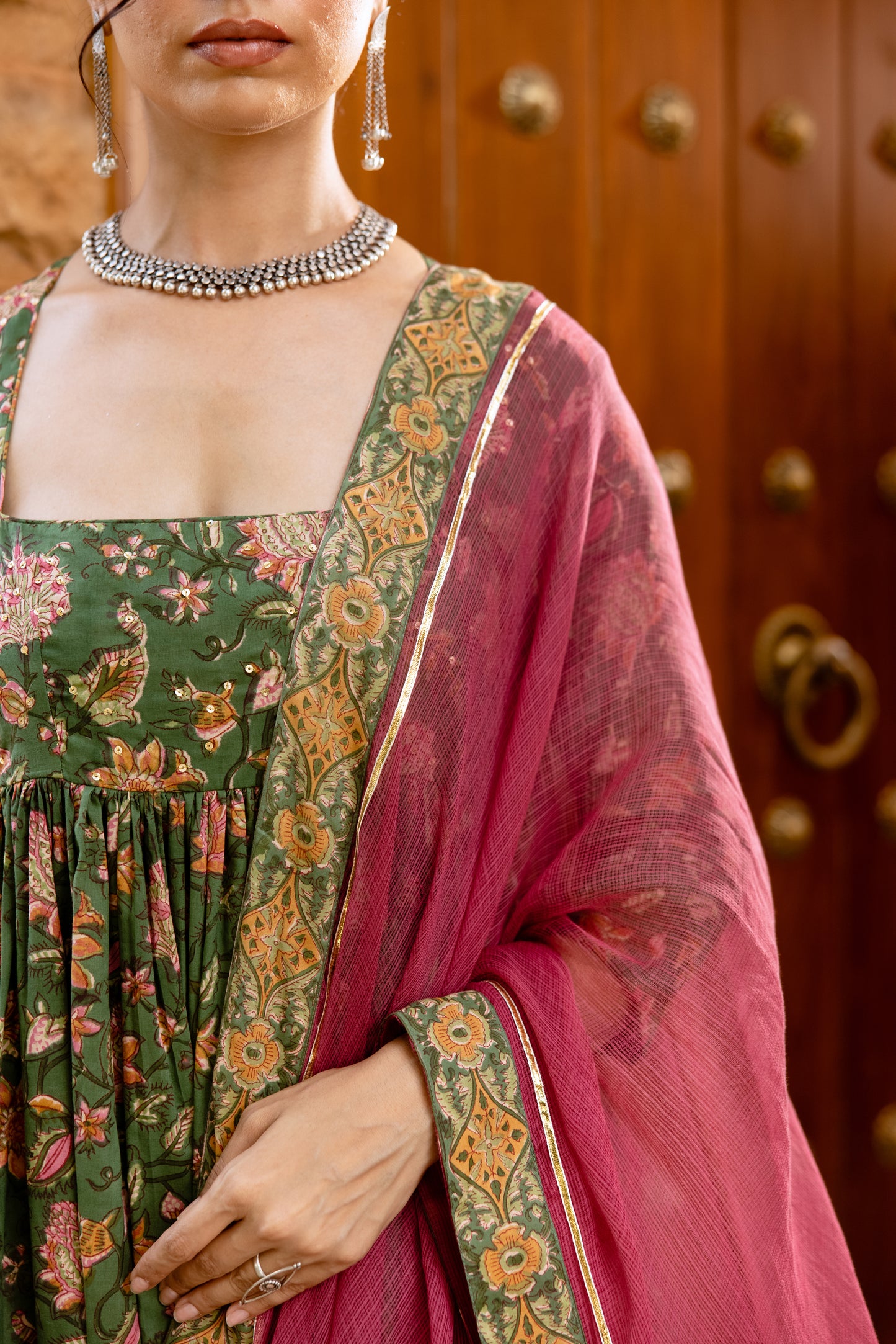 Emerald Garden Printed Nyra Cut Suit