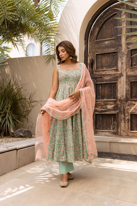 Mint & Coral Pink (Sleeveless)