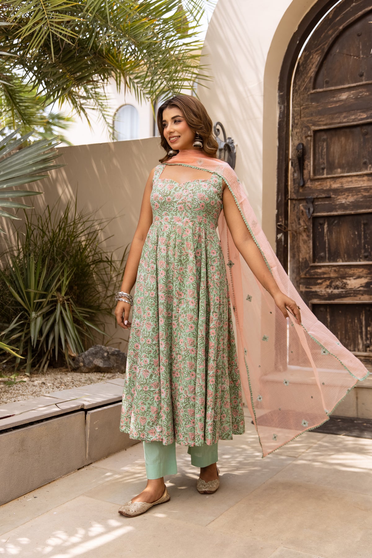 Mint & Coral Pink (Sleeveless)