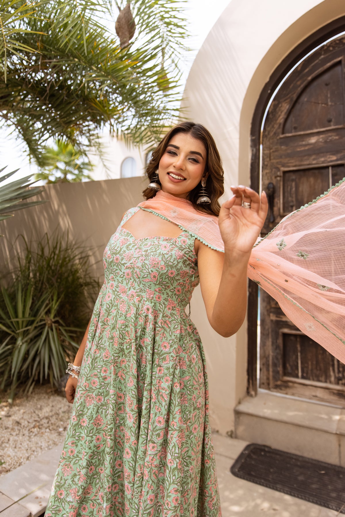 Mint & Coral Pink (Sleeveless)
