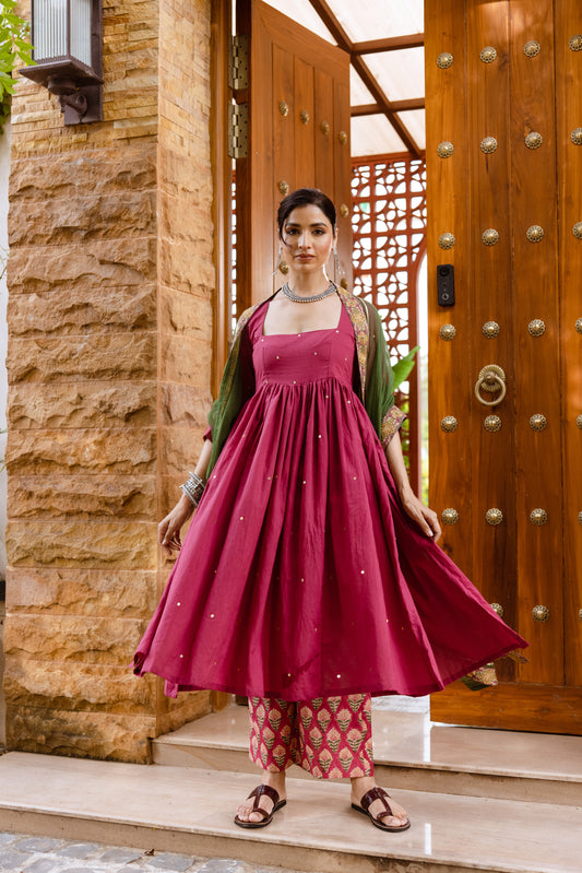 Rose Petal Nyra Cut Suit