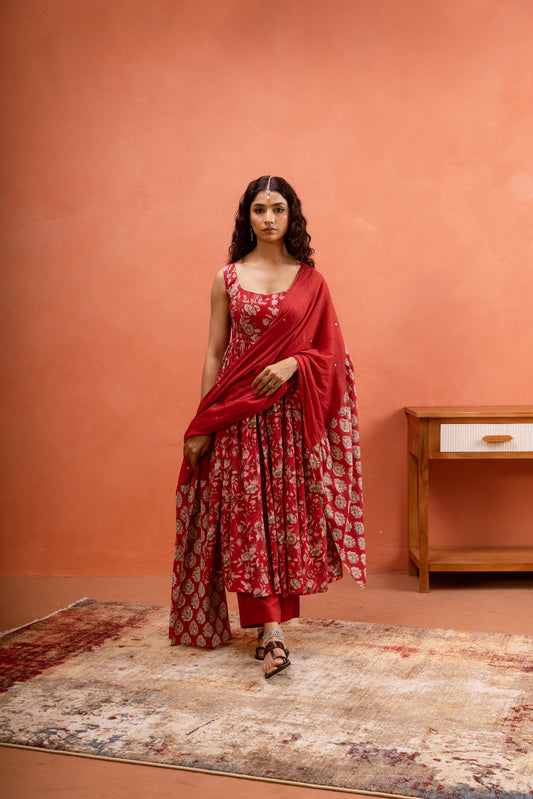Poppy Bloom - Red Sleeveless