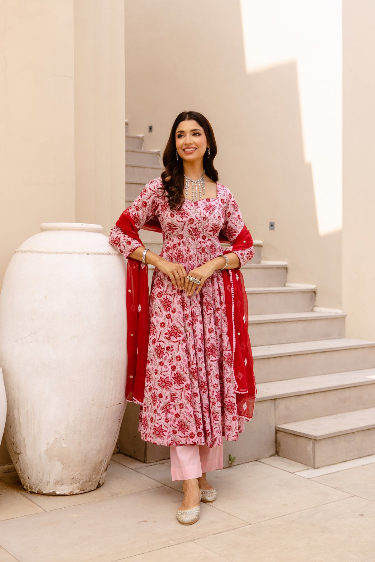 Floral Pink & Red (Sleeved)