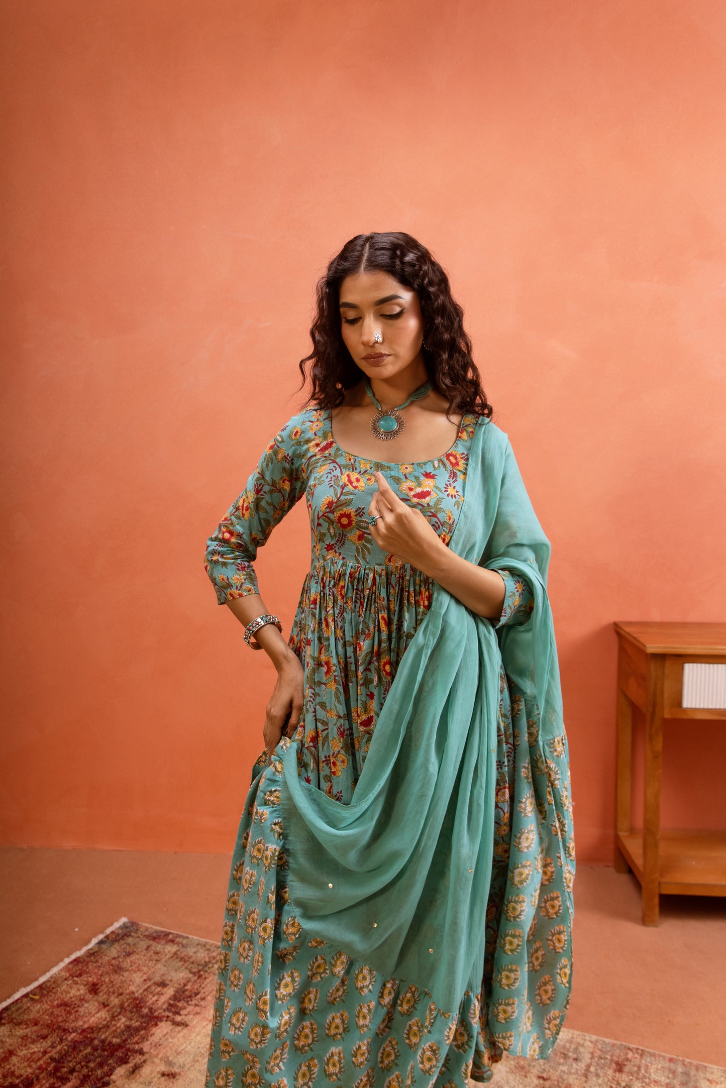 Forget-Me-Not Bloom - Blue/Teal Sleeved