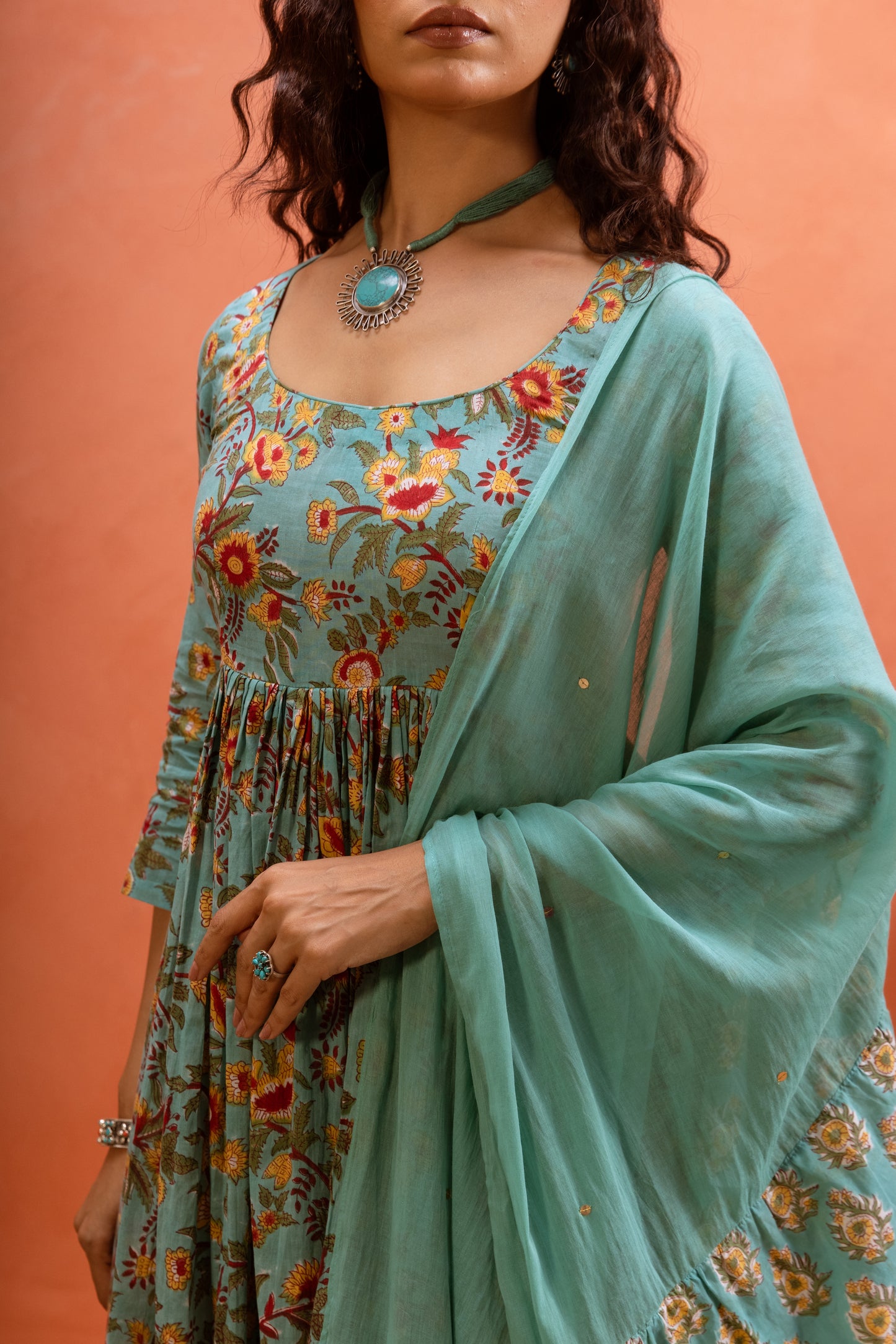 Forget-Me-Not Bloom - Blue/Teal Sleeved