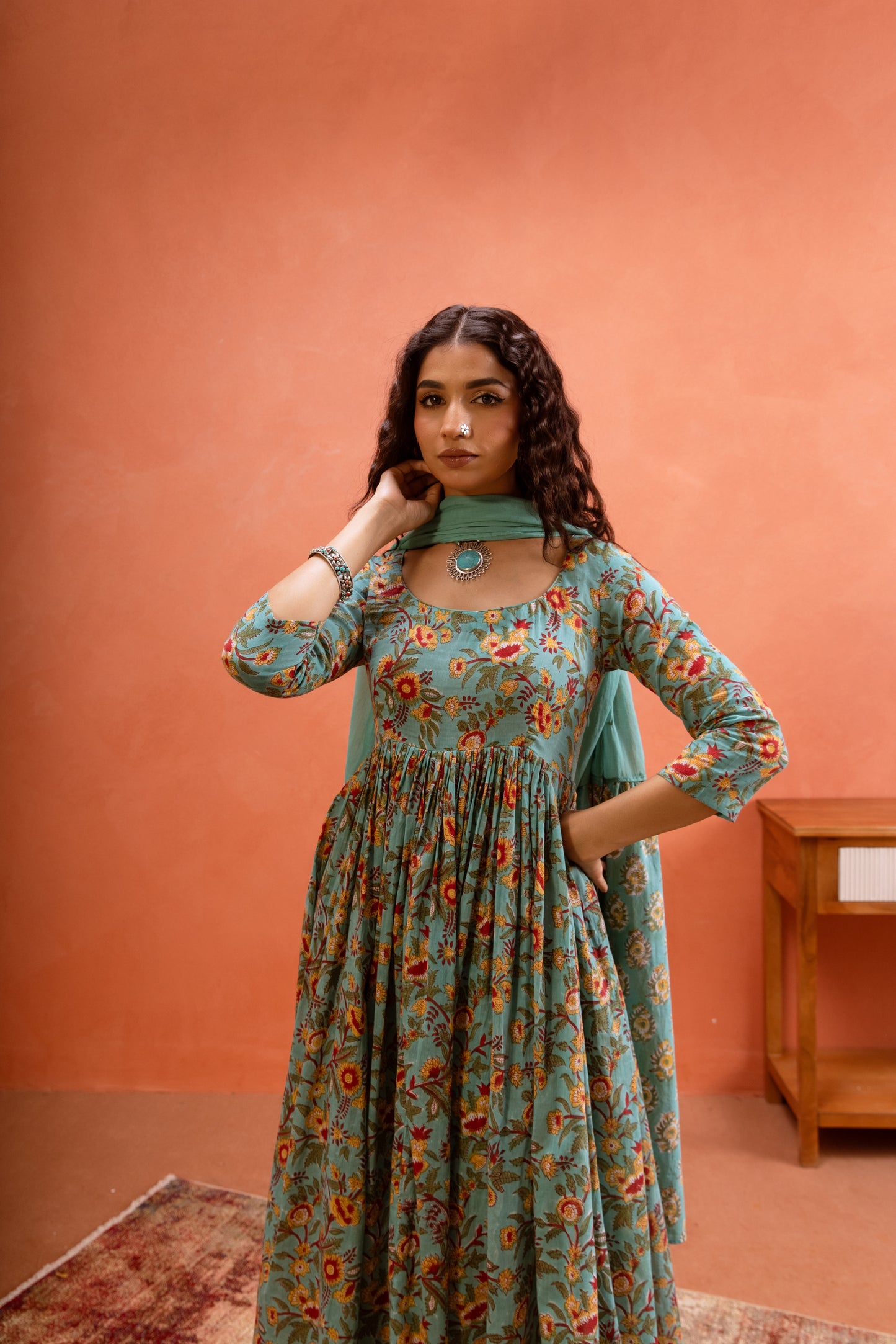 Forget-Me-Not Bloom - Blue/Teal Sleeved