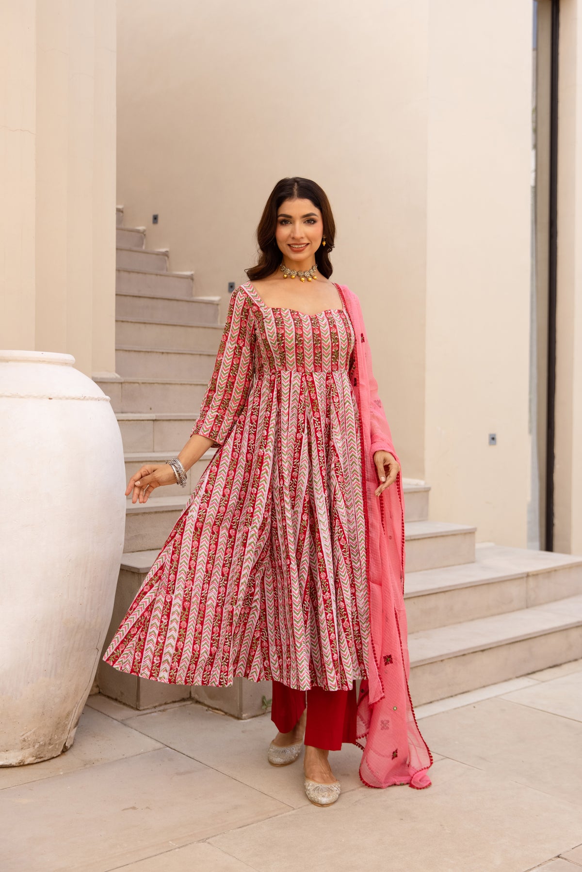 Lined Red & Pink (Sleeved)