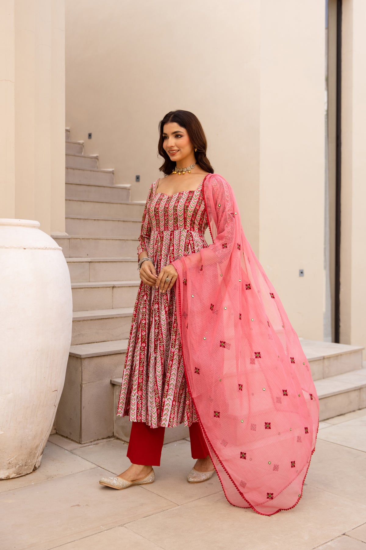Lined Red & Pink (Sleeved)