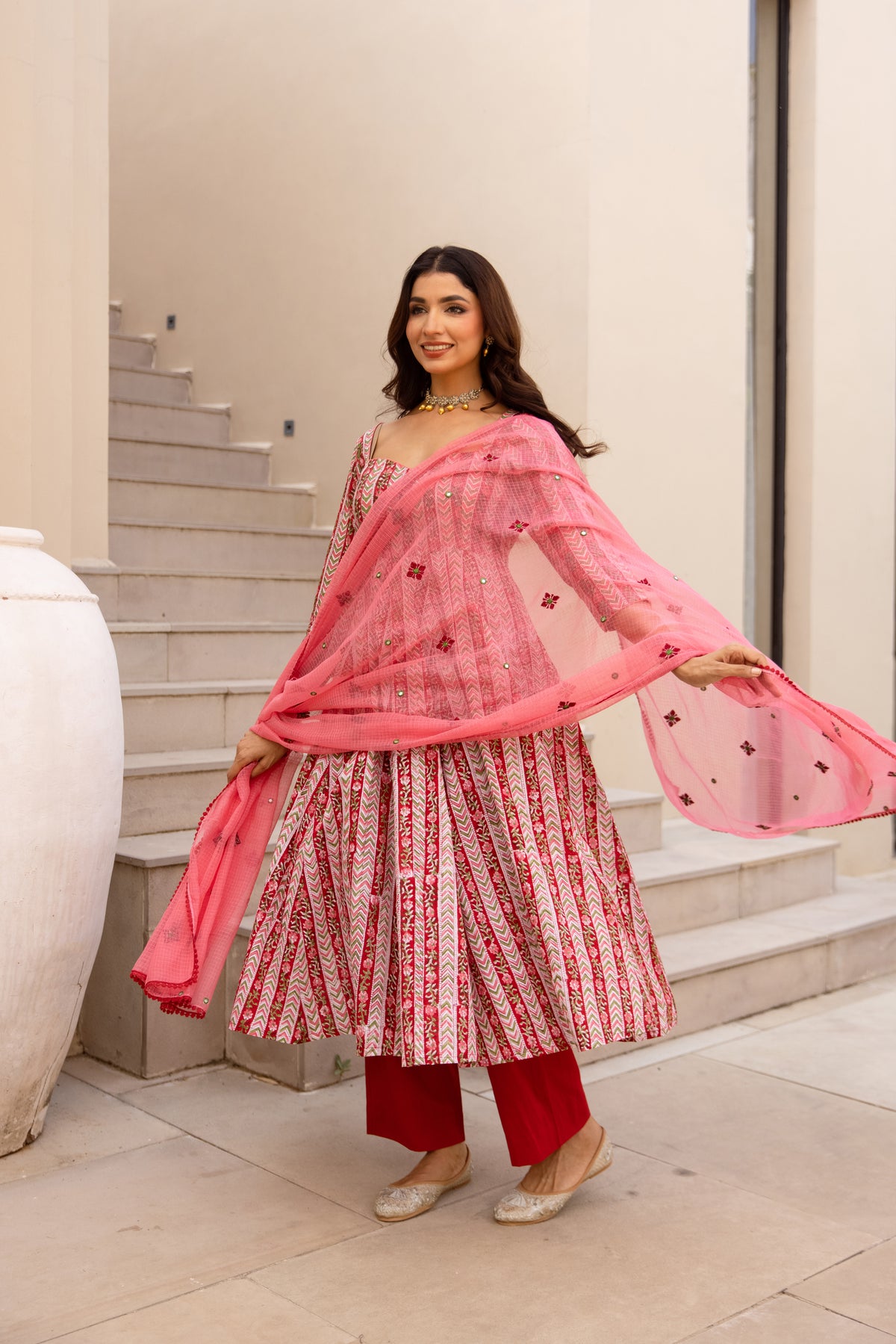 Lined Red & Pink (Sleeved)
