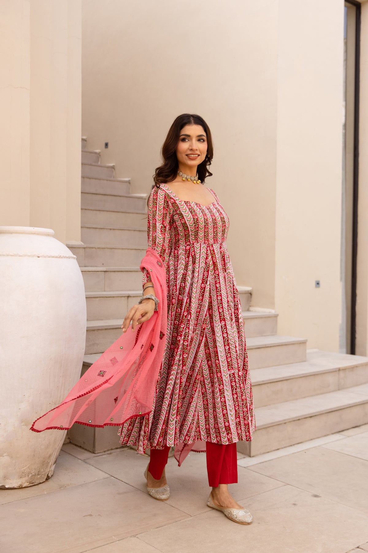 Lined Red & Pink (Sleeved)
